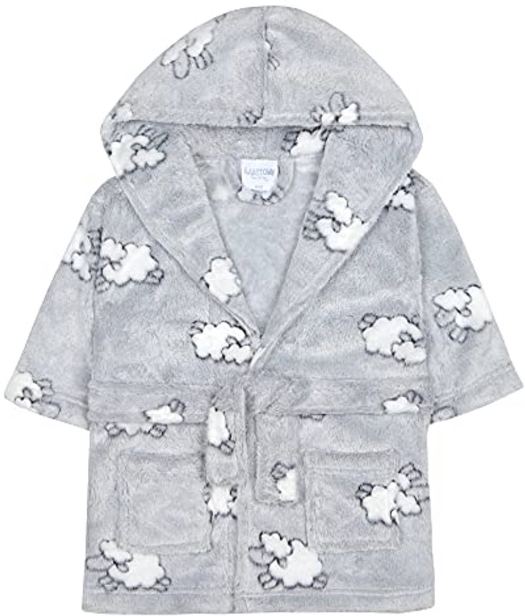 Zachte fleece badjas met capuchon voor baby's en peuters