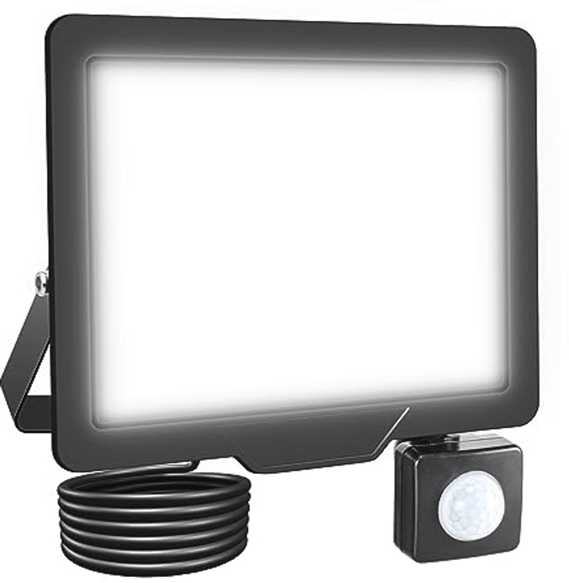 30W LED-schijnwerper met Bewegingssensor - 3000 lm Koelwit Buitenverlichting IP66