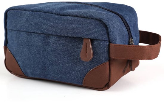 VeryGoods™ Premium Toilettas Heren - Toiletzak met Haak 4.5L - Waterafstotend & Georganiseerd - Reis Toilettassen Mannen & Dames - Jongen - Blauw