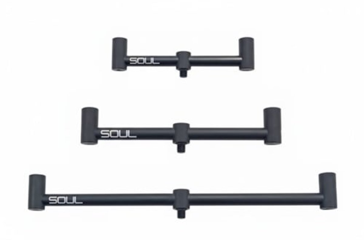 Soul Aluminium Buzzerbar - verstelbare 2 Rod hengelsteun voor banksticks 20 cm