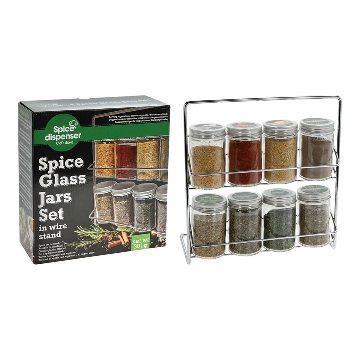 Spice dispenser (Chef's choice) 8 delig kruiden rek