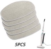5 stuks reservepads voor Leifheit CleanTenso Power 2.0 stoomreiniger, 32 x 19,5 cm, microvezel stoommop voor alle vloeren, vervanging met klittenbandonderkant, wasbare reservehoezen