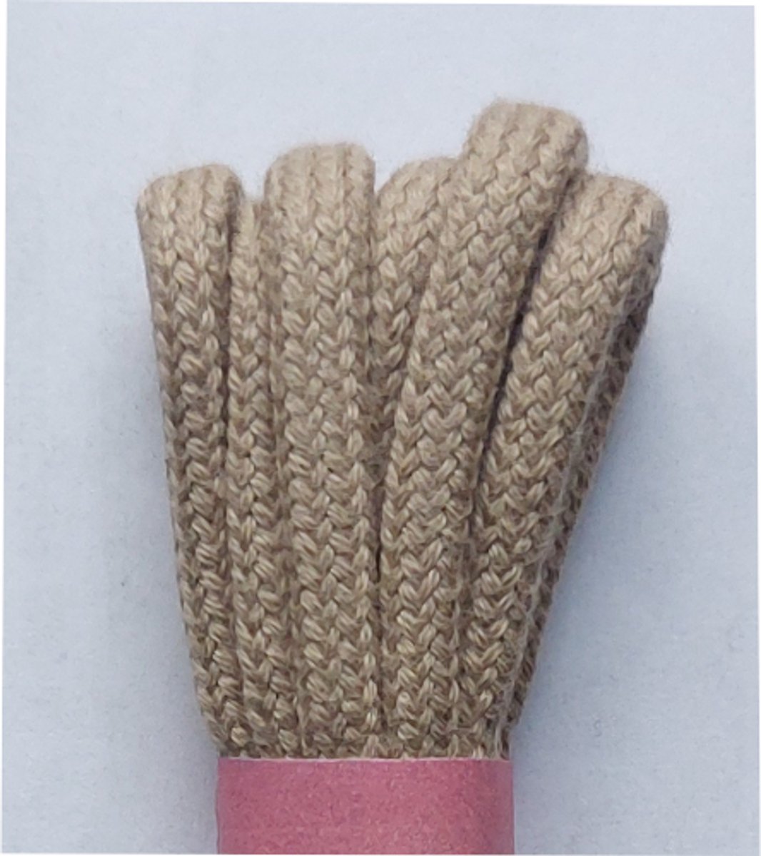 Strickers Veter - Beige - Extra Dik Rond - Lengte 90 cm - Dikte 4,5 mm - Schoenveter