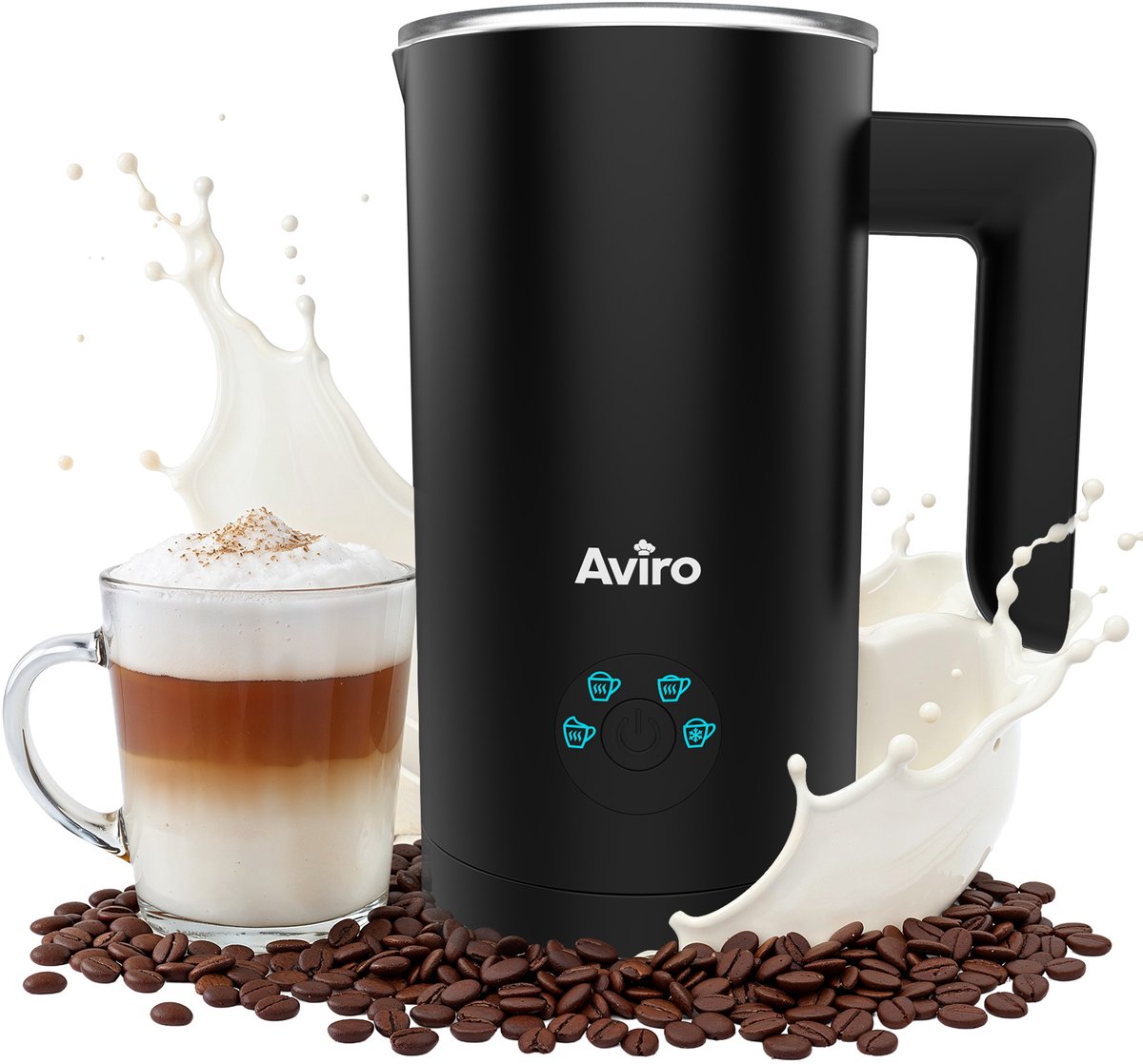 Infinity Goods Aviro 4-in-1 Elektrische Melkopschuimer - 350 Ml Opschuimen En Verwarmen Cappuccino Vaatwasserbestendig  654839fba68424351700b044