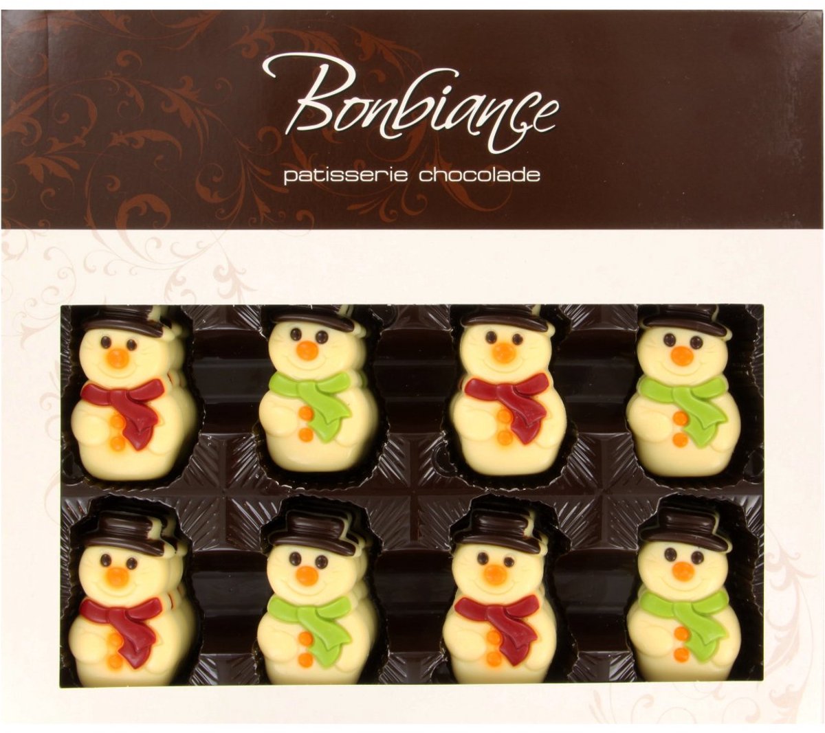Bonbiance witte chocolade sneeuwpoppen - 540 gram - Kerst - patisserie chocolade