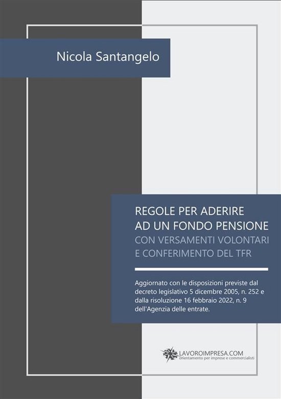 Regole per aderire ad un fondo pensione con versamenti volon ... - cover