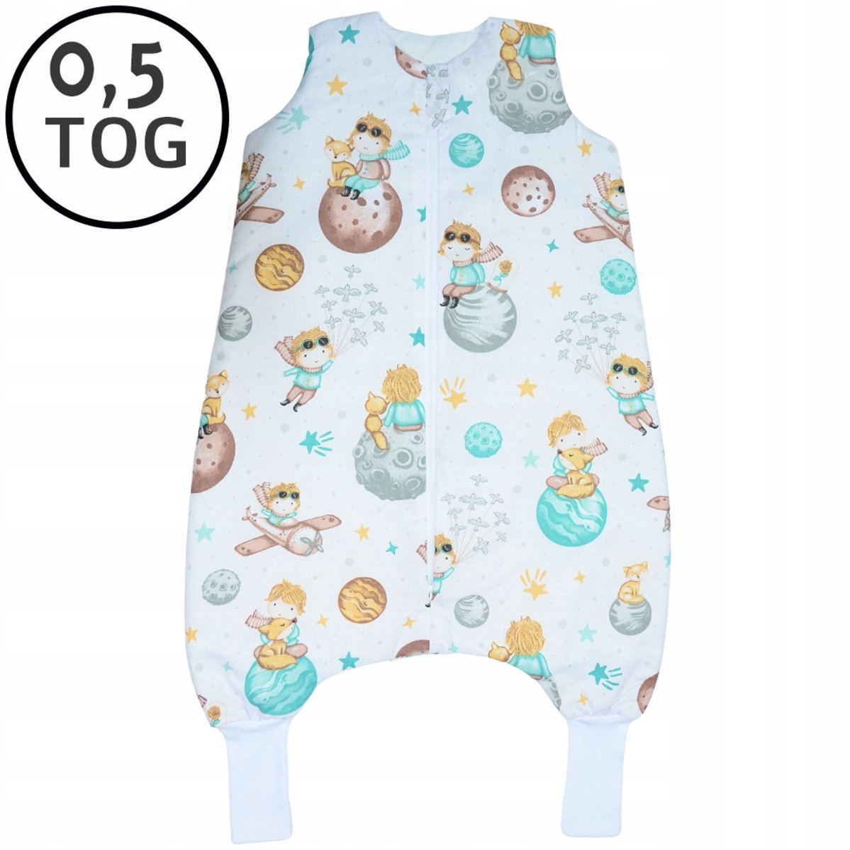 Zomer Slaapzak met Broekspijpen 92-104 cm, 0,5 TOG, 100% Katoen