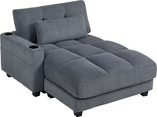 HOMCOM Gestoffeerde Bank Met Corduroy Bekleding, Bedbank Met Metalen Poten Schoenenbank 100 X 36 X 45 Cm Groen~1vbcl18gpt000