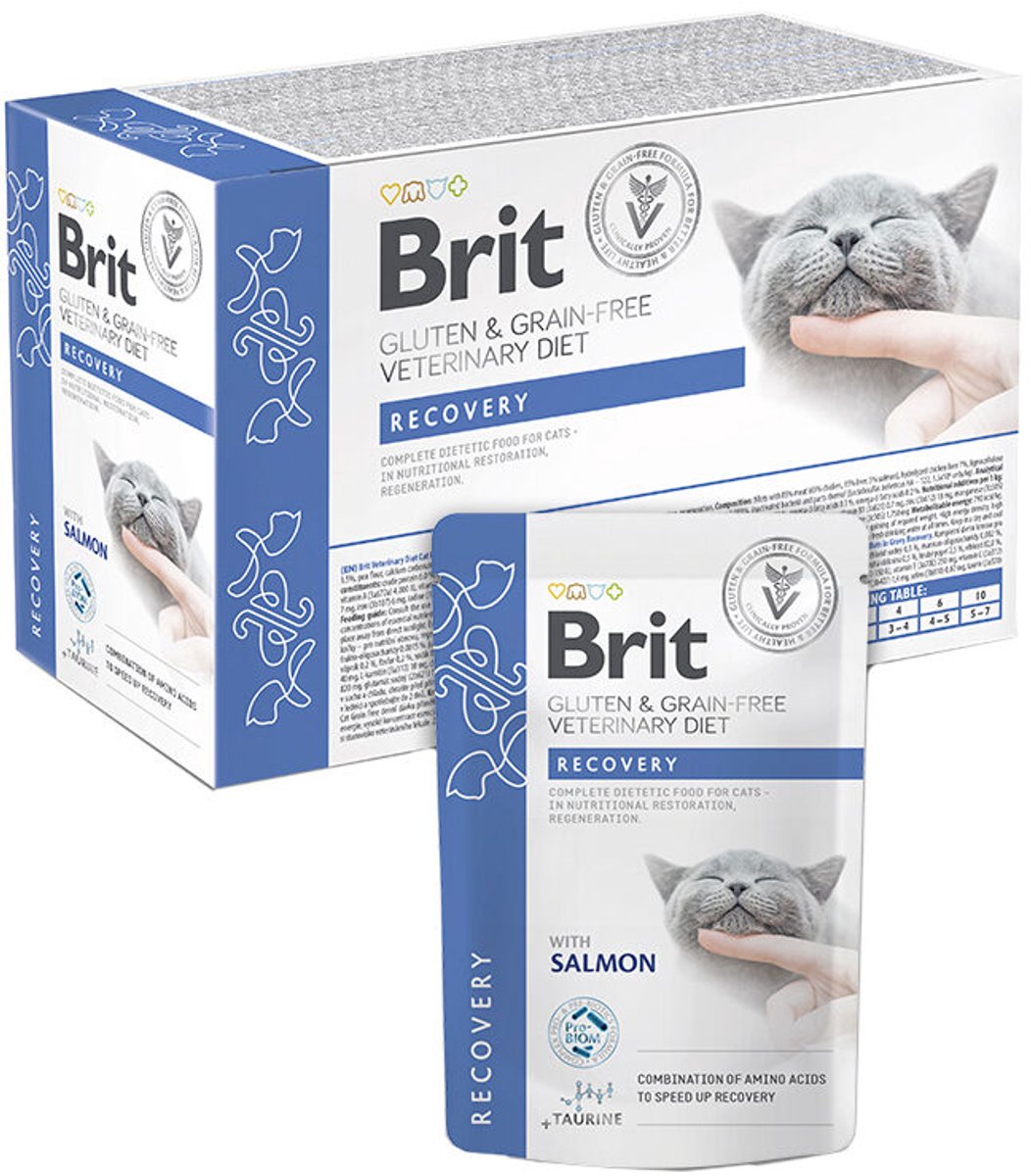 Brit Veterinary Diet Cat - Grain free - Recovery - Pouch 12 x 85 g