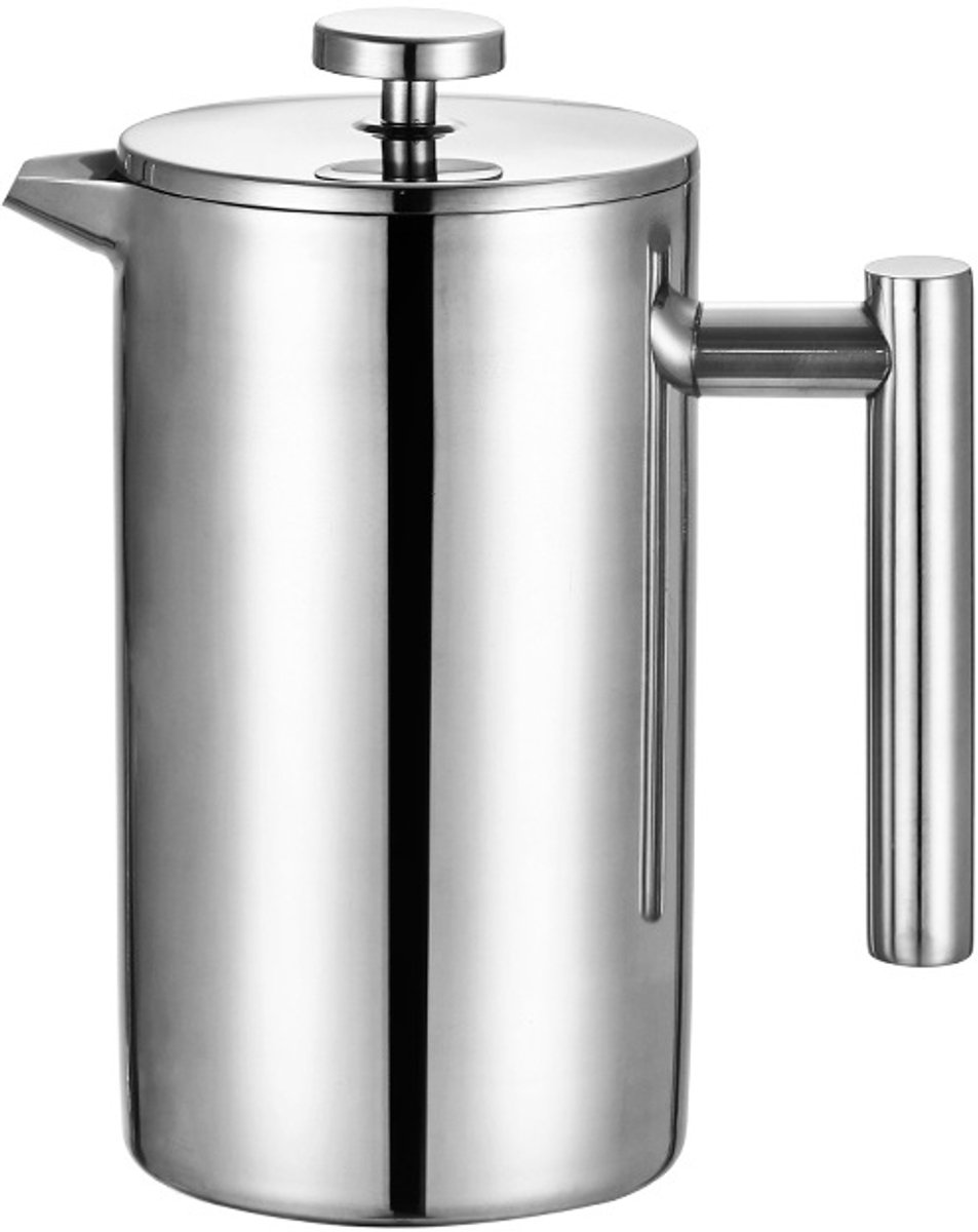 French Press Koffiezetapparaat - Koffiepers - french press - cafetiere - 350 Liter French Press - Roestvrij staal - Zilver