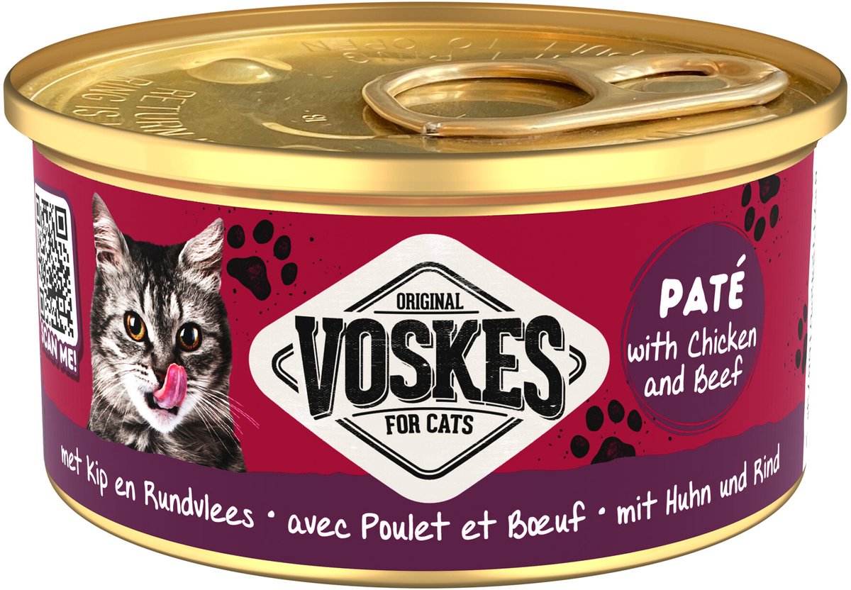 Voskes Voskes Paté Kattenvoer - Kip - 24 x 85 g