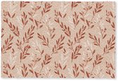 Deurmat 60x40 cm - Droogloopmat Takjes - Patroon - Bessen - Crème­kleuren - Mat voor binnen - Schoonloopmat - Deurmatten met print - Inloopmat
