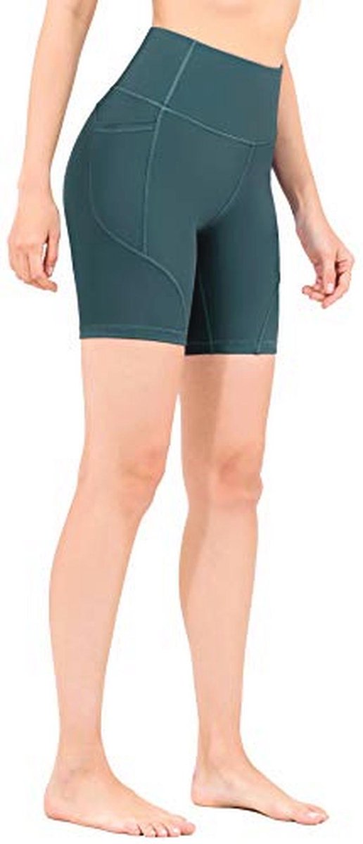 Hoge Taille Yoga Shorts voor Dames met Zakken - Tummy Control Biker Sport Shorts — afbeelding 2