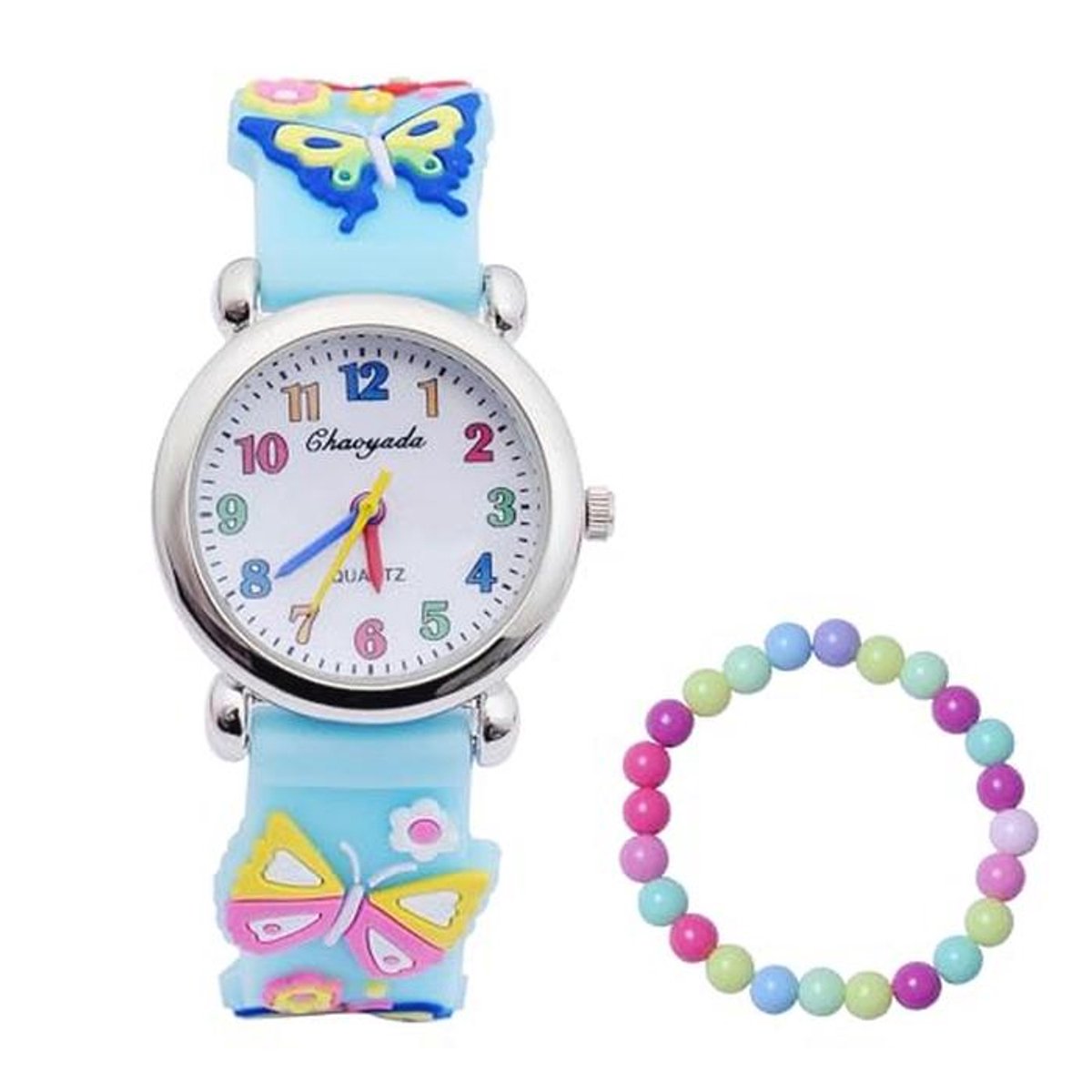 Kids Horloges, Polshorloge Meisjes van 3-10 jaar, Analoge Kwarts Kinderhorloge Schattig 3D Cartoon Kids Watch Siliconen Band Meisjeshorloge Girls Watch