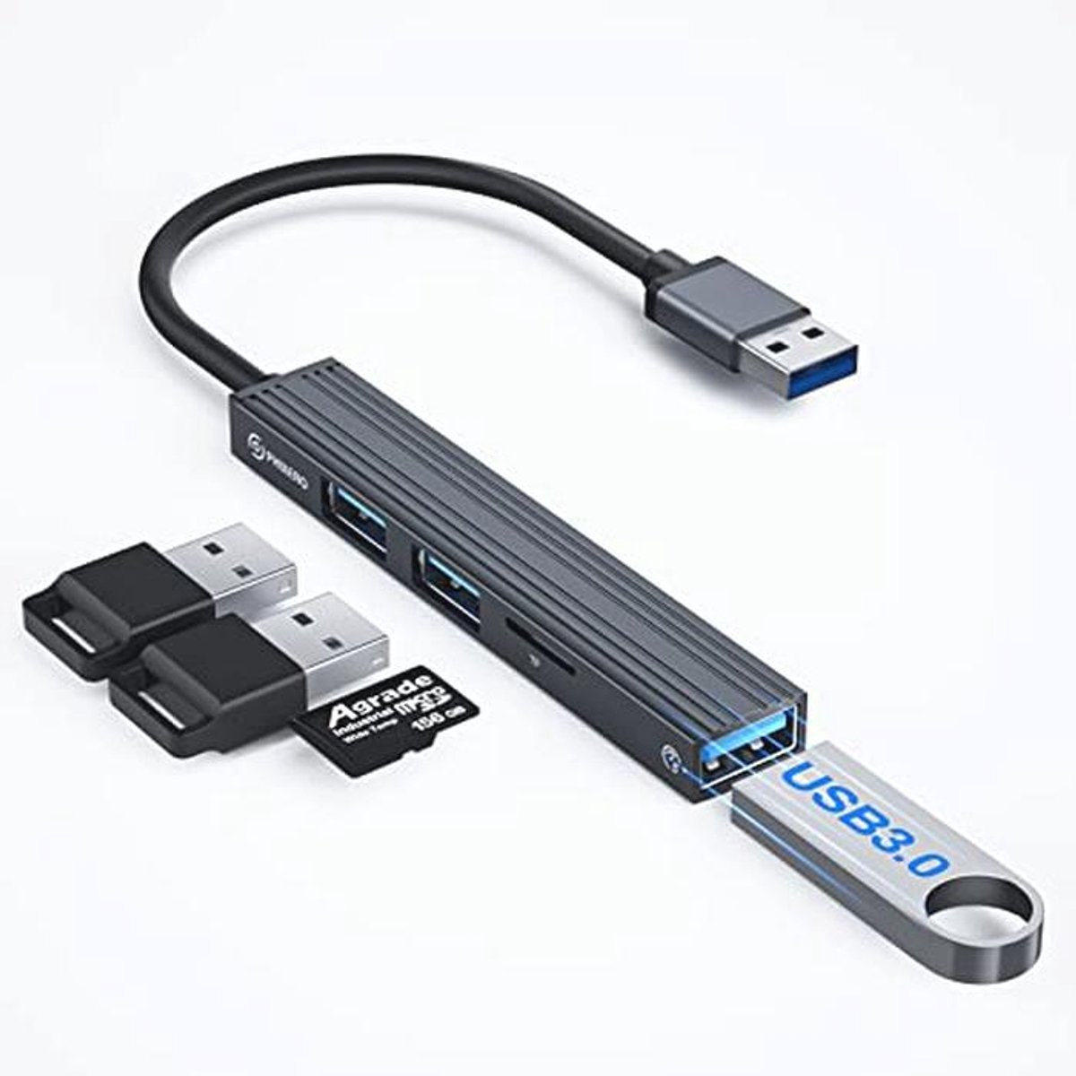 4-poorts USB-hub voor al je apparaten