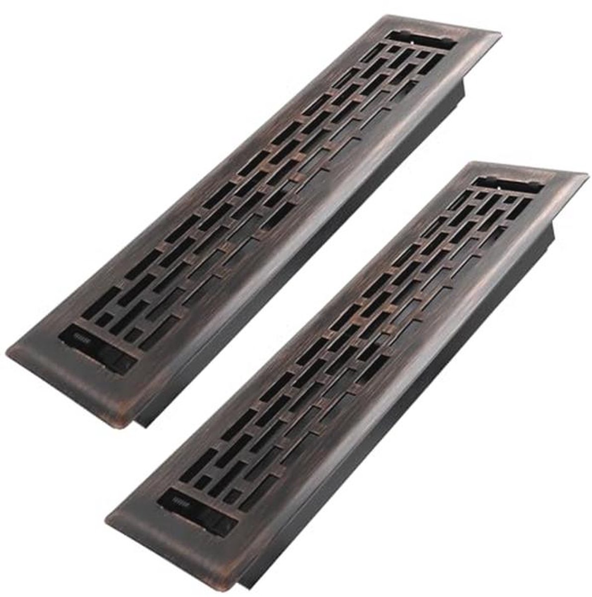 Zware Vloerregisters 2 x 12 inch - Verstelbare Luchttoevoer voor Ventilatie - Stijlvolle en Duurzame Vloerventilatiehoezen