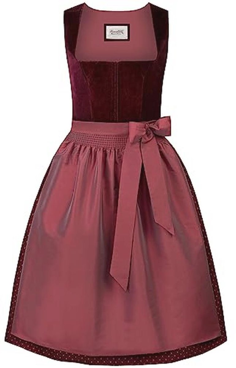 Elegante bordeaux Dirndl jurk voor dames