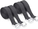 Accessoire Fitness Portable Sangles De Suspension PANTIK - 2 Sangles + 2 Mousquetons - Supporte 150kg - Pour Barre De Porte, Gym, Camping Barre Traction Porte