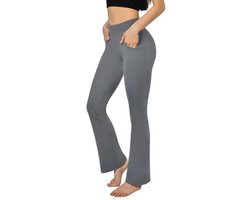 SINOPHANT Yoga Dames Bootcut Flare Broek Yoga Leggings Hoge Taille,met zakken, Opaque, Sportbroek, Fitness, Casual