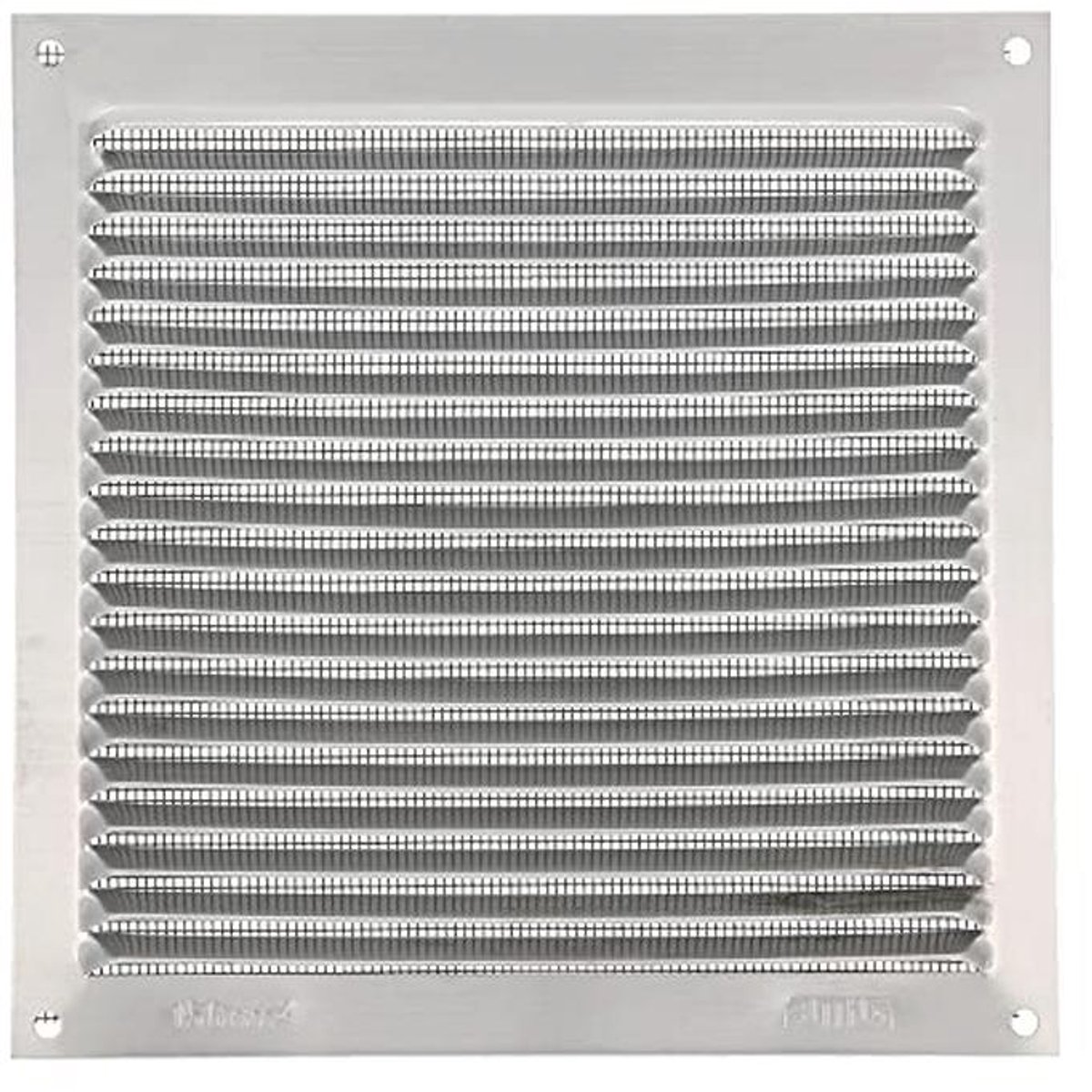 Aluminium Ventilatierooster met Muggennet voor Keuken en Badkamer | Afmetingen 170 x 170 mm