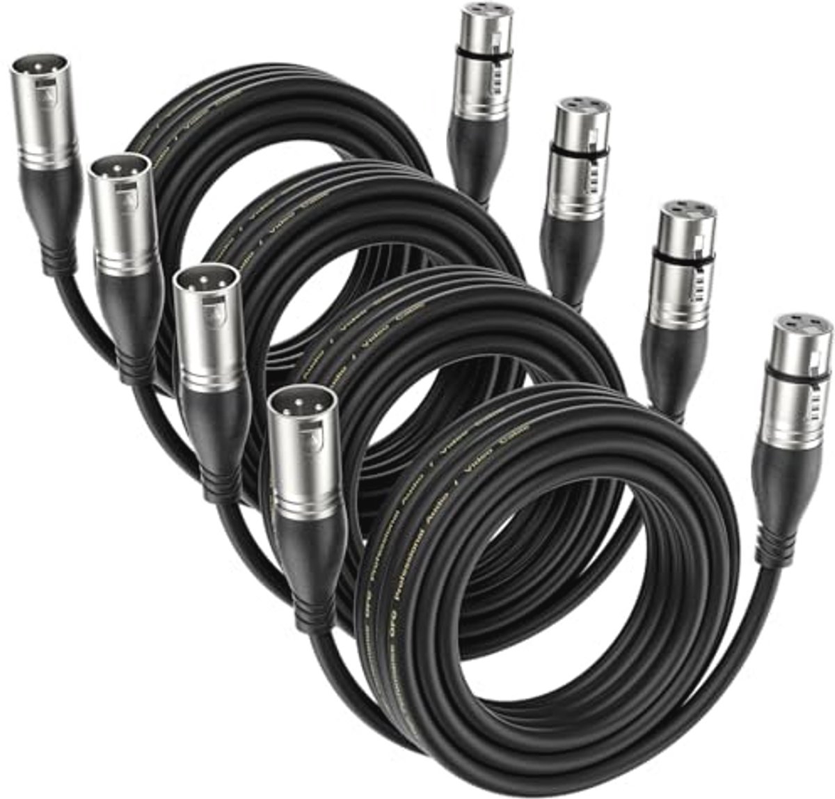 Microfoonkabel 5m XLR 3-pins - Premium Symmetrische Audiokabel voor DMX en Microfoon