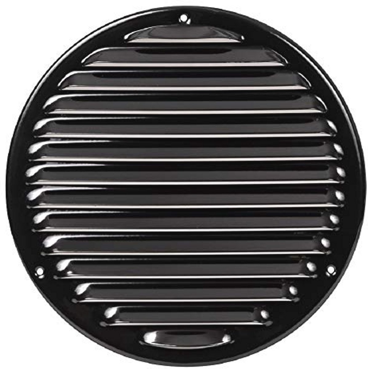 Rond Ventilatierooster 100mm met Insectenbescherming - Zwart ABS Kunststof