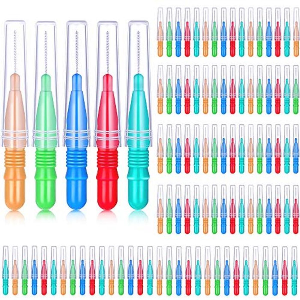 100 Stuks Bretels Tandborstel Flosser - Interdentale Reinigingstools voor Tanden