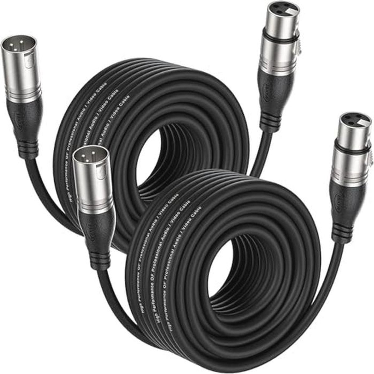XLR Microfoon Kabel 15M/50FT - 3 Pins Evenwichtige Mannelijk naar Vrouwelijk DMX-Kabel