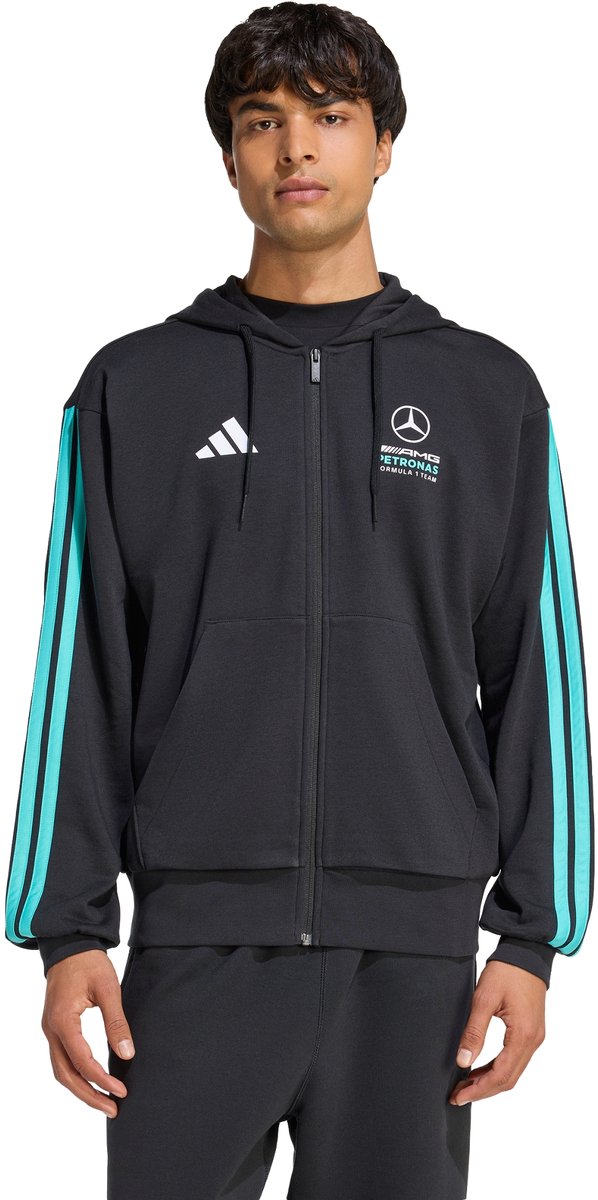 Adidas Performance Mercedes Amg Petronas Formula 1 Team Dna Hoodie Met Lange Ritssluiting Heren Zwart