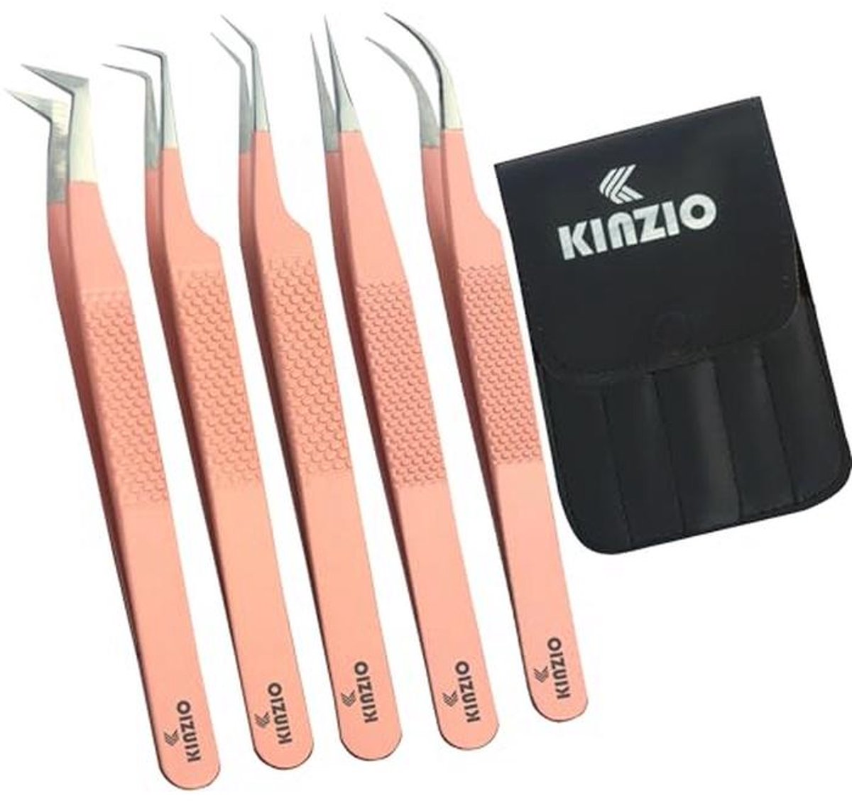 Set van 5 Professionele Wimperpincetten voor Wimperverlengingen