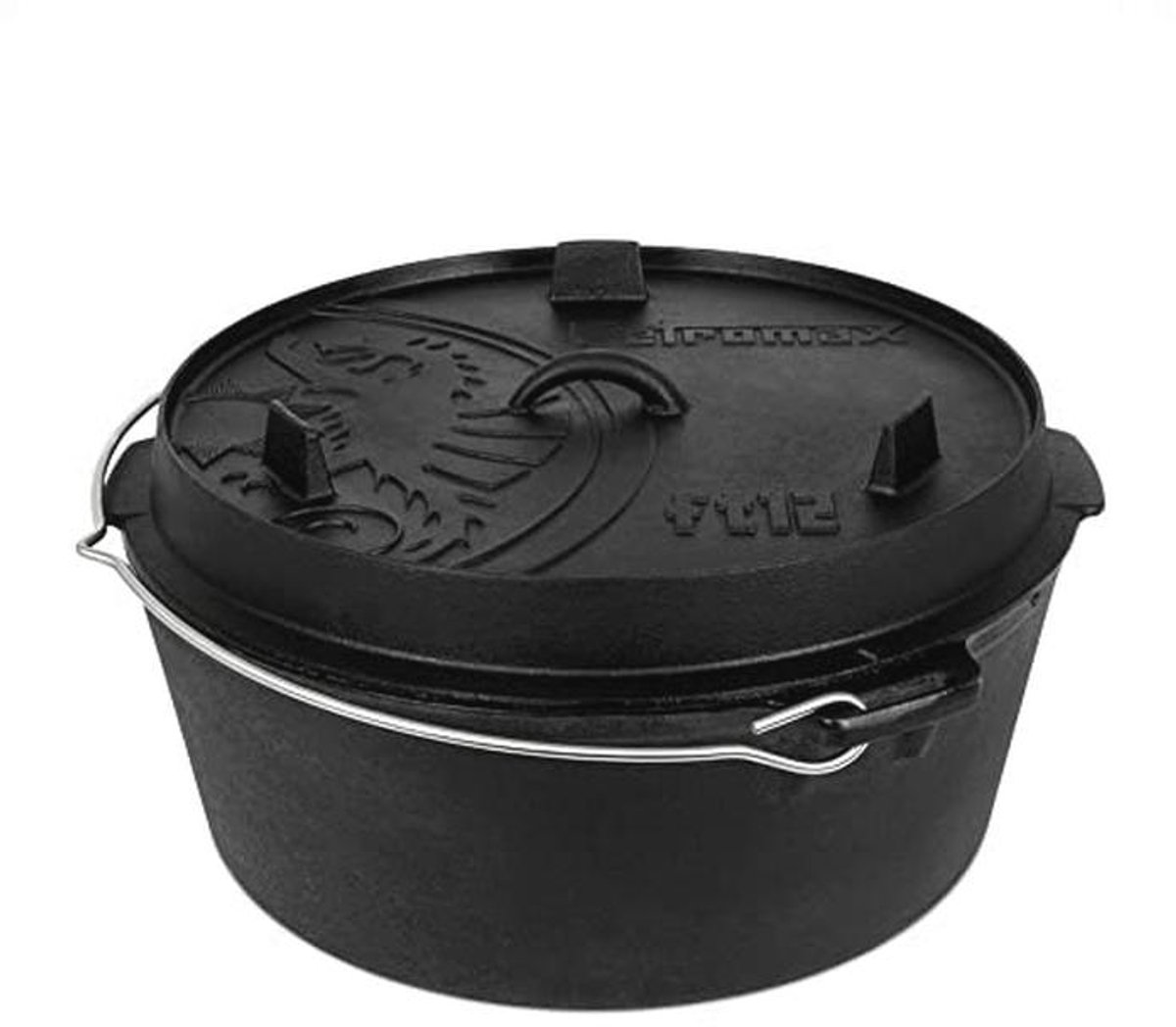 Gietijzeren Dutch Oven 10.8L - Voor Alle Warmtebronnen, Koken en Bakken