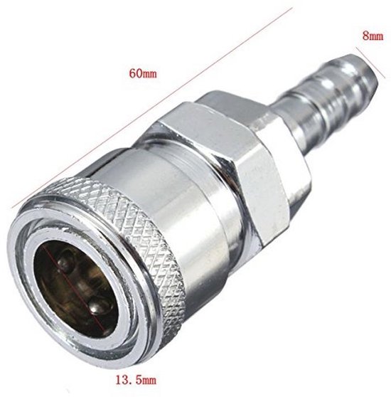 Gasslang Mondstuk met Quick Release-connector 8 mm voor BBQ en Caravans — afbeelding 5