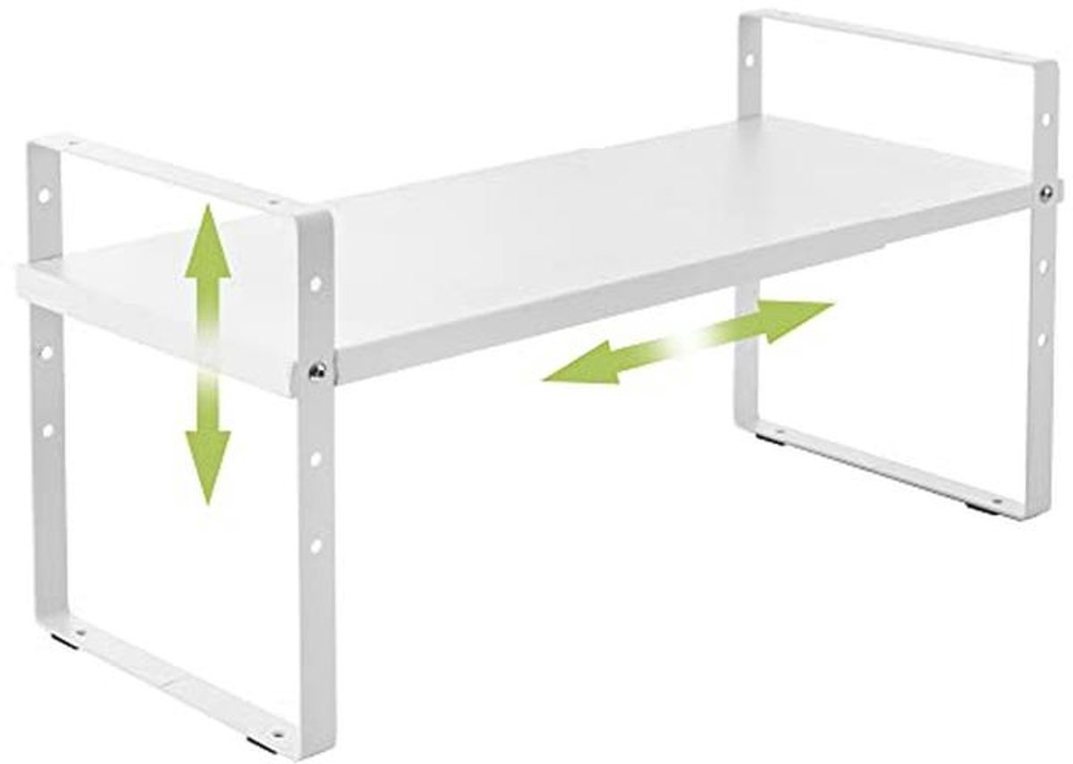 Uitbreidbaar en Stapelbaar Kastplank Organizer voor Keuken