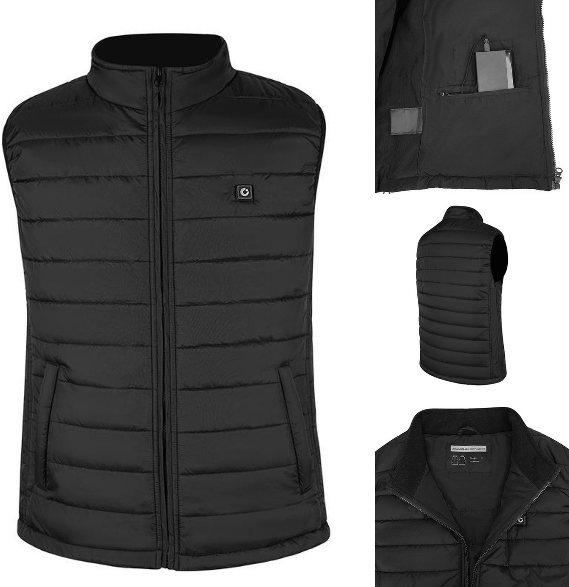 Warmyo Verwarmbare Bodywarmer, XS/S / Incl. Powerbank