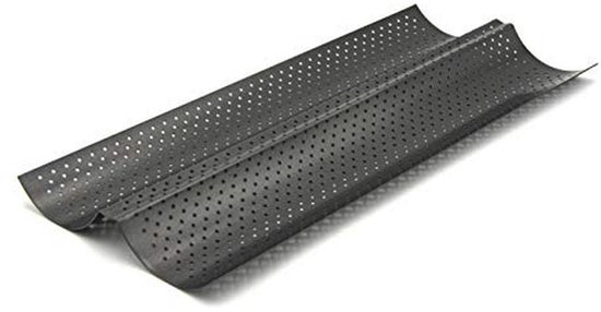 Baguette Bakplaten voor Stokbrood en Pizzarepen - 2-delige Antiaanbak Ondergrond — afbeelding 3