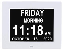 Digitale klok met kalender en herinneringen voor medicatie - Ideaal voor ouderen en mensen met geheugenproblemen