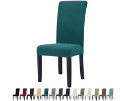 Stretch Chair Cover Dining Chair Covers 4 Pieces,Universal Chair Covers Modern,Elastic Chair Protector Removable Washable for Dining Room,Hotel,Banquet,Wedding,Party,Dark Green
