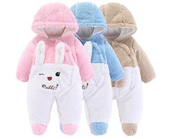 Pasgeboren Baby Sneeuwpak met Cartoon Ontwerp en Fleece