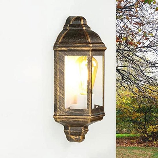 Vintage industriële wandlamp buiten | IJzer antieke afwerking | E27