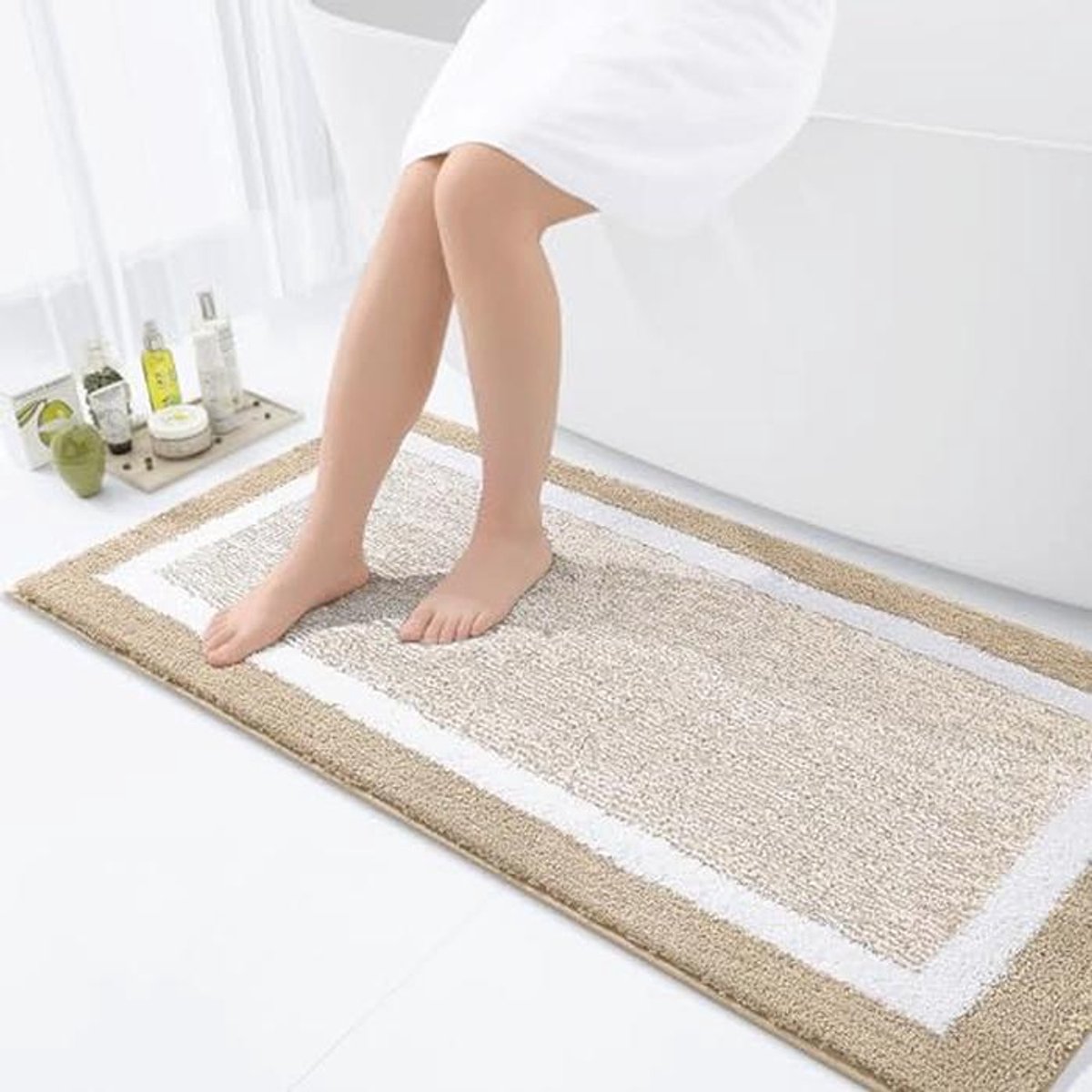 Microvezel Antislip Badmat 60x120 cm - Zacht en Absorberend, Machinewasbaar, Snel Droog