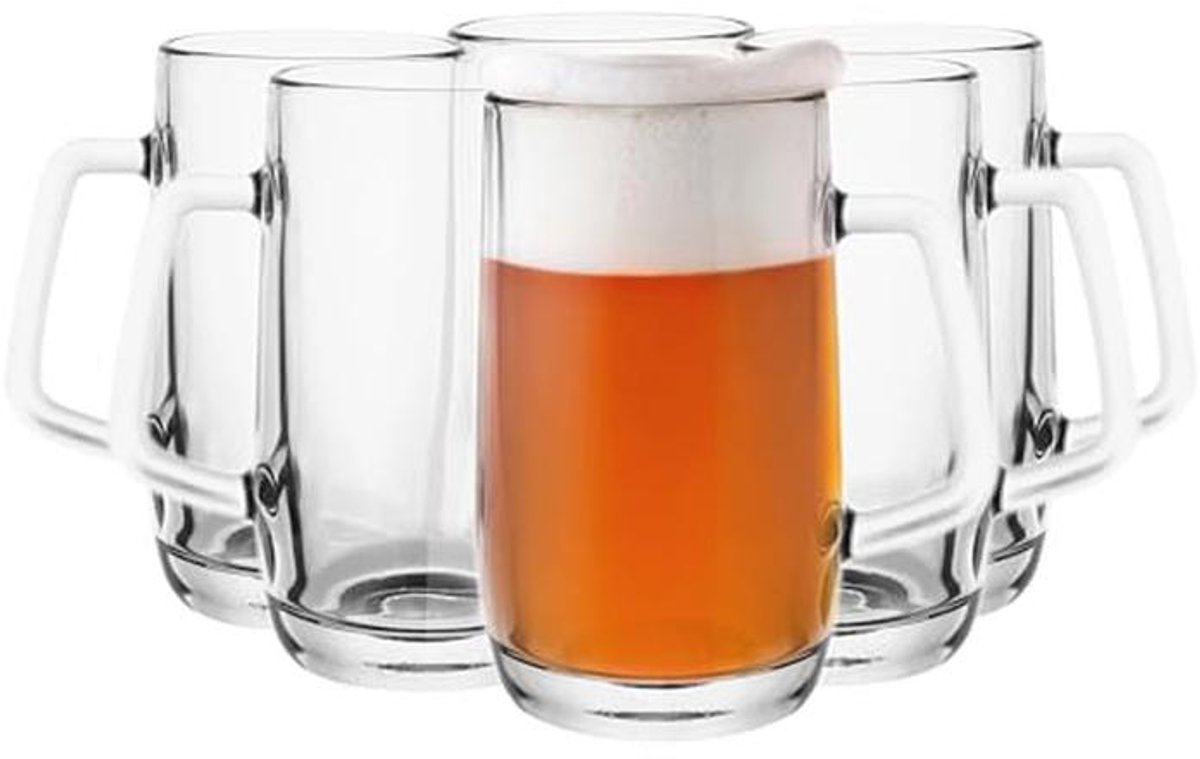 Set van 6 Bierglazen - 0.3 L - Perfect voor Ambachtelijk Bier