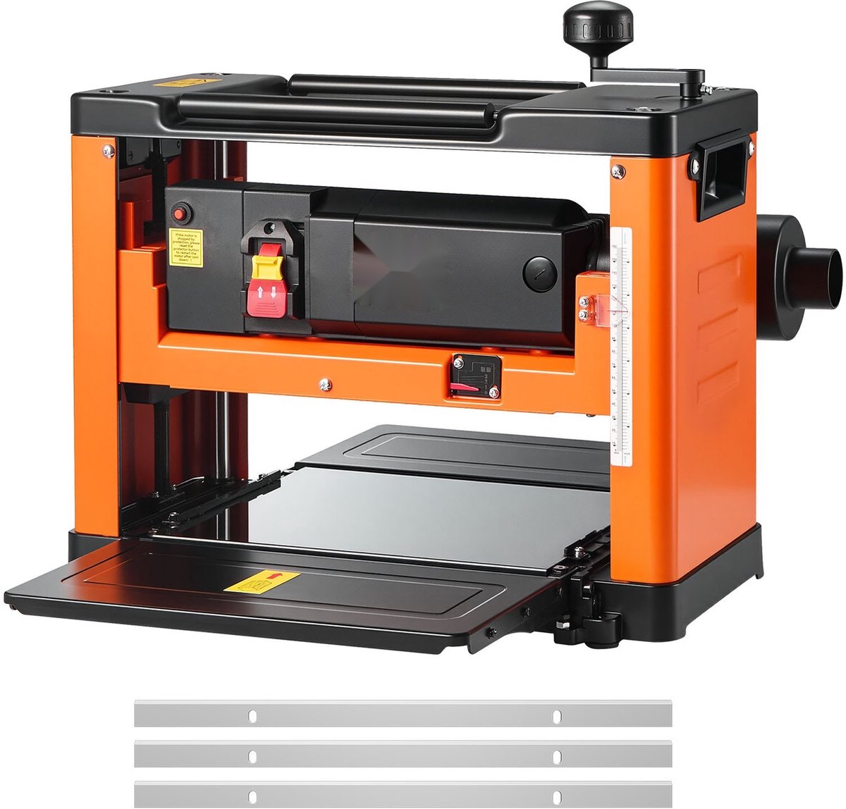 Vandiktebank - Schaafmachine - Schaafbreedte 330 mm - Vermogen 2000 W - Toerental 23500 tpm - Drie Messen - Dubbele Rollen - Rolbeveiliging