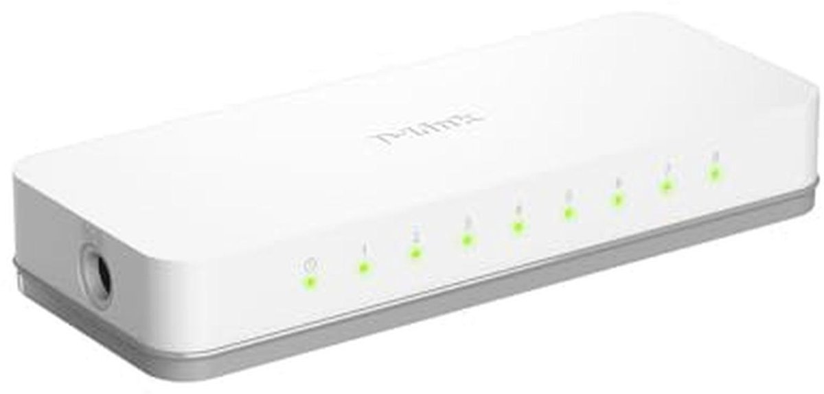 8-poorts Ethernet Switch met Plug & Play en Energiezuinige Technologie