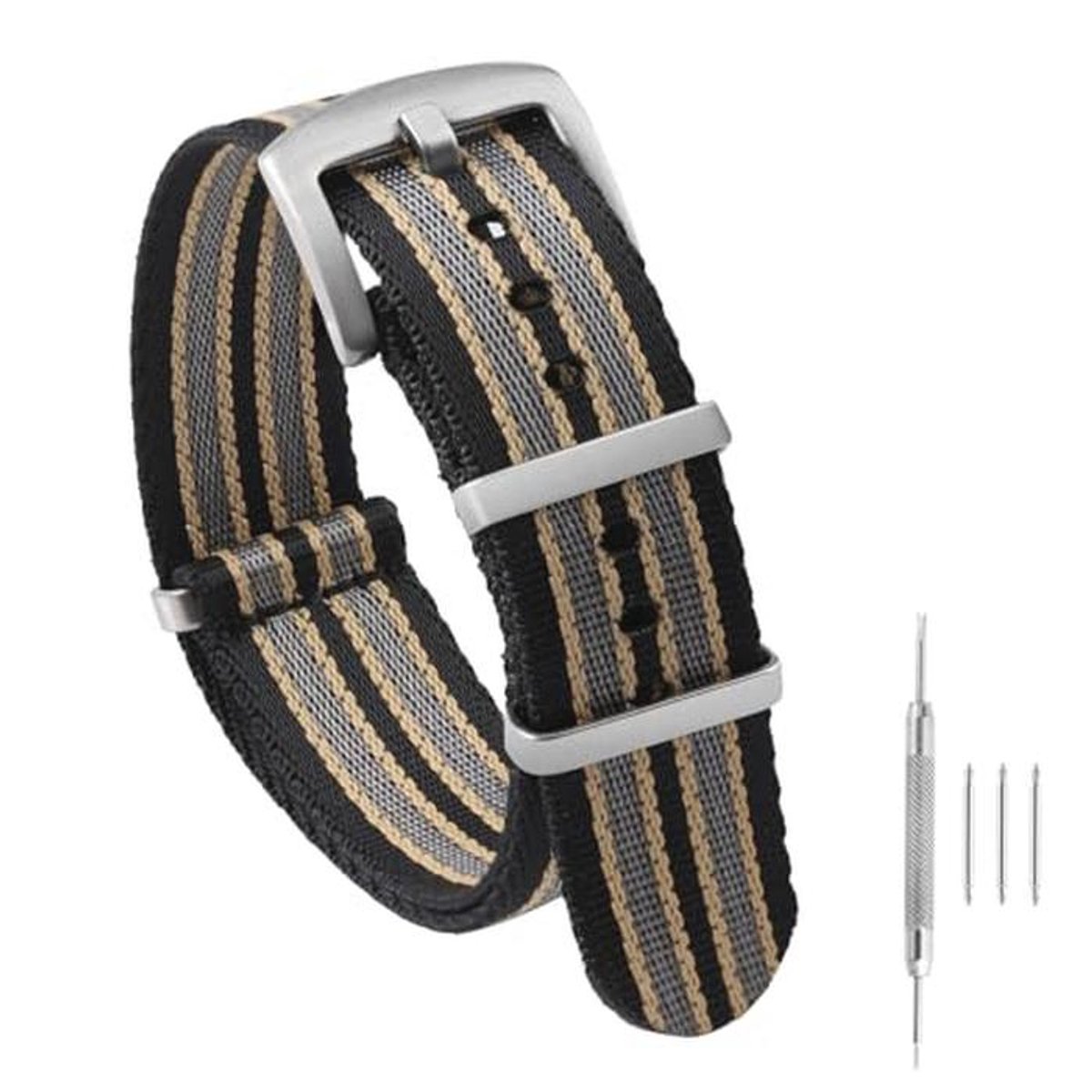 Nylon Horlogebandje voor Dames en Heren - 18, 20 of 22 mm, MeerKleurig - Comfortabel en Stijlvol