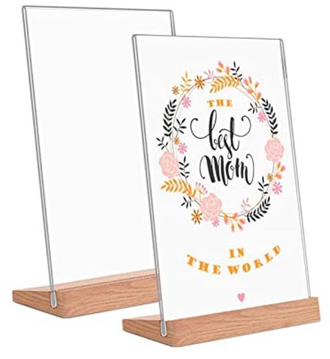Tafelbord menuhouder L-Holz-S A5 - Standaard voor op tafel