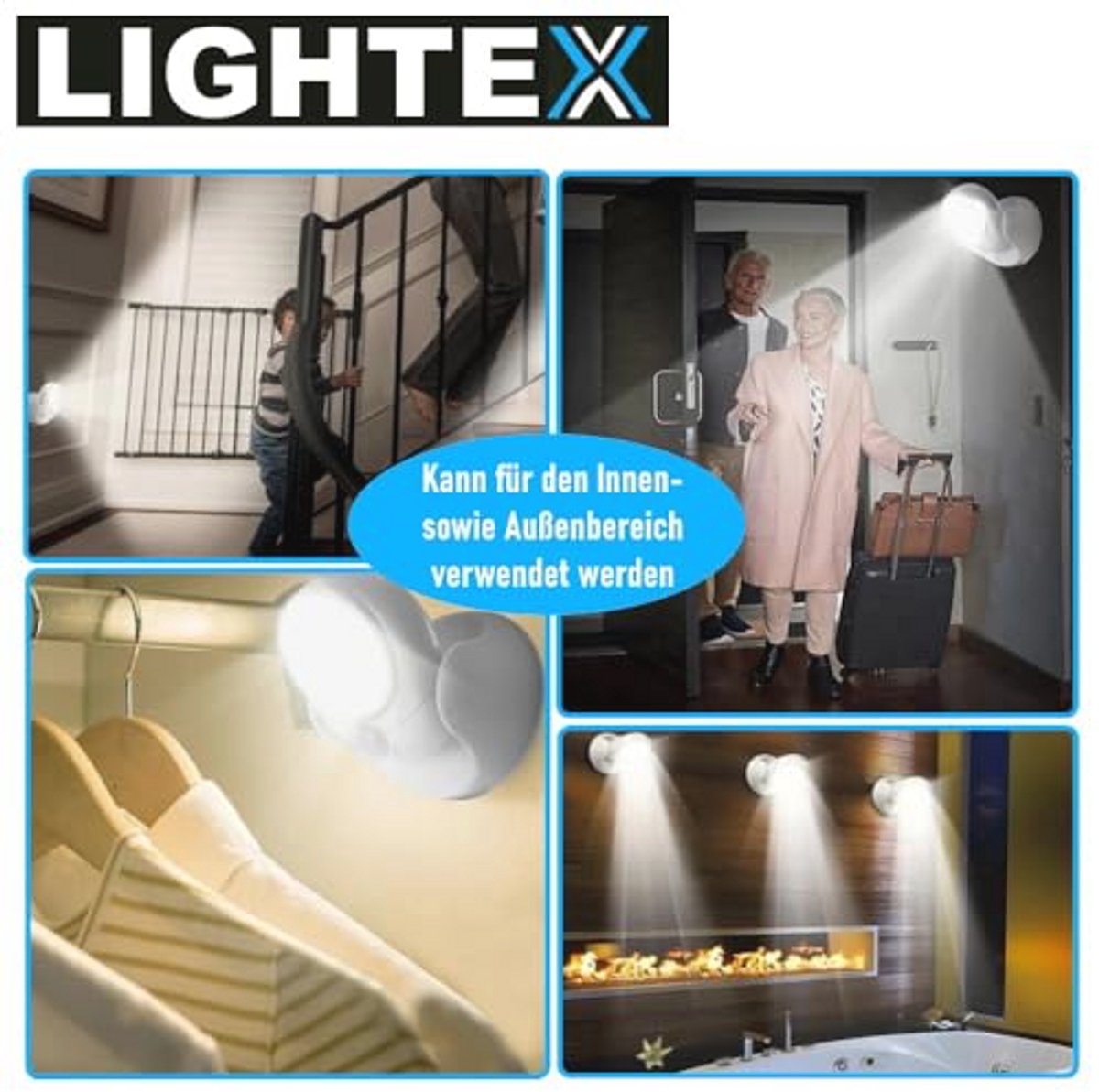 LED wandlamp met bewegingsmelder - Draadloze verlichting voor binnen en buiten