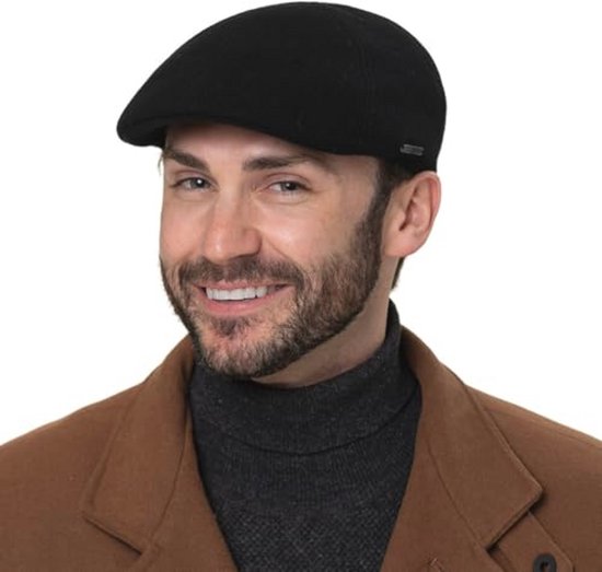 Stetson Texas Wool Gatsby Cap Men - Flaps Flat Hat Duckbill with Flap Lining for Fall/Winter — afbeelding 4
