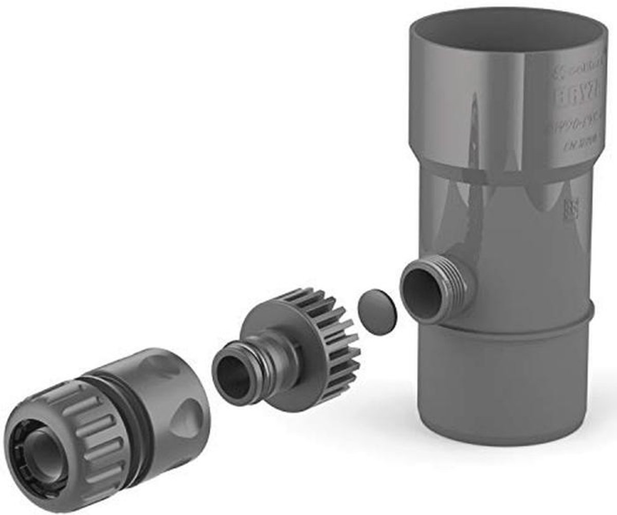 Dakgootafvoer voor regenton Ø90 mm - Regenwaterverzamelaar voor Tuin