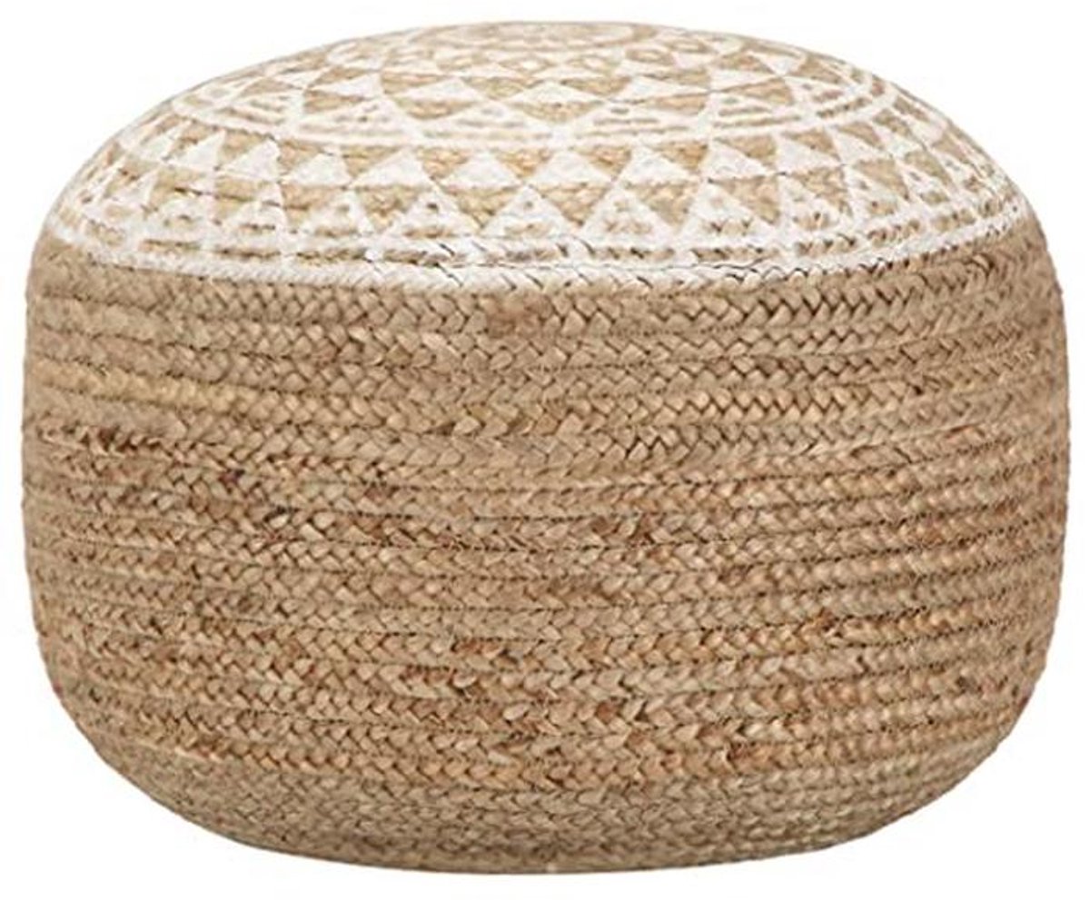 Handgemaakte Jute Pouf - Comfortabele Zit- en Voetensteun