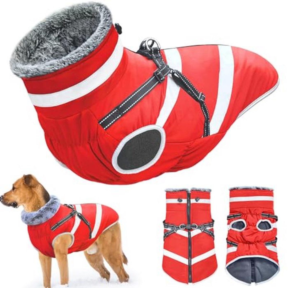 Waterdichte winterjassen voor honden - Reflecterende en warme hondenkleding voor koud weer